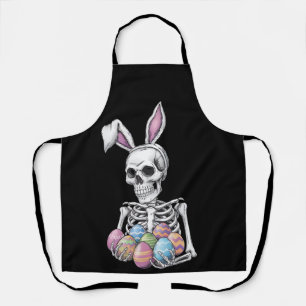 Skeleton Bunny met paaseieren Grappig Konijn Schort