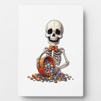 Skeleton Candy Bowl Halloween Fotoplaat