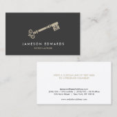 SKELETON CARTE DE VISITE CLÉ POUR LES AUTEURS, ÉCR (Devant / Derrière)