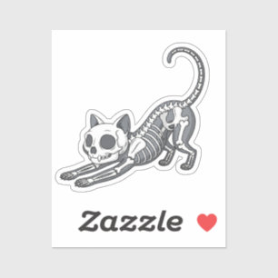 Skeleton Cat - Drôle X-ray Style Halloween Sticker