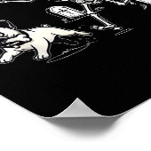 Skeleton Chasing French Bulldog Halloween Dog Mom Poster (Hoek)