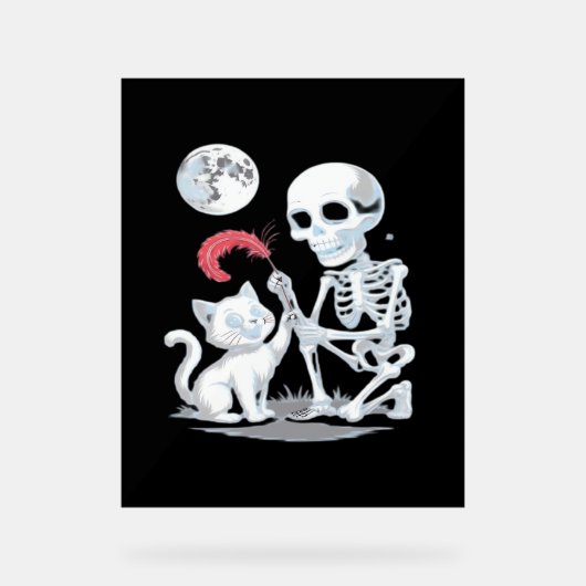 Skeleton Chat Halloween drôle mignon Éffrayant ess (Recto)