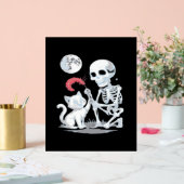 Skeleton Chat Halloween drôle mignon Éffrayant ess (Mariage)