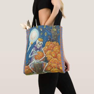 SKELETON, CHATS NOIRS, SAC FOURRE-TOUT À ÉPAULE DE