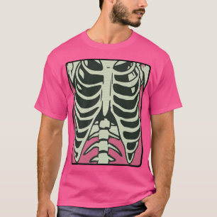 Skeleton Chest XRay Costume Horror Human Radiogra T-shirt