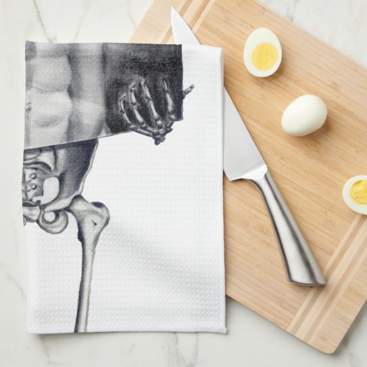 Skeleton Chest Xray Kitchen Towelen Theedoek (Quarter Fold)