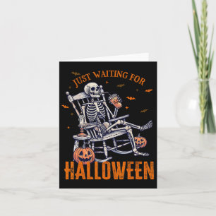 Skeleton Christmas Design wacht op Hallowe Kaart