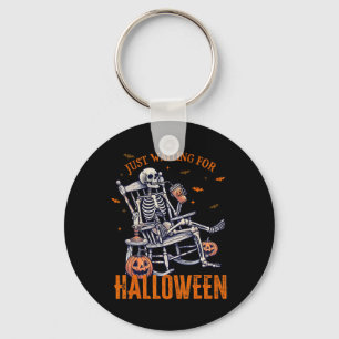 Skeleton Christmas Design wacht op Hallowe Sleutelhanger