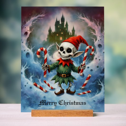 Skeleton Christmas Elf – Creepy Cute Dark Holiday  (Neutre)