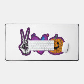 Skeleton Citrouille Peace Love Halloween (Clavier et souris)