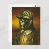 Skeleton Civil War Roundhead Briefkaart (Voorkant / Achterkant)