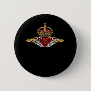 Skeleton Claddagh Color Ronde Button 5,7 Cm