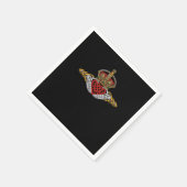 Skeleton Claddagh Color Servet (Hoek)