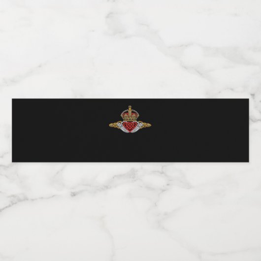 Skeleton Claddagh Color Waterfles Etiket (Enkel label)