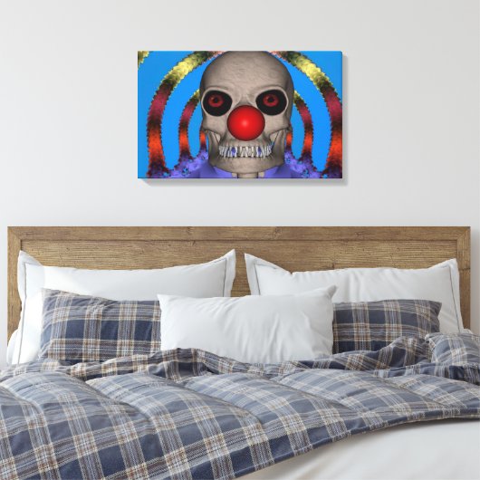 Skeleton Clown Canvas Afdruk (Insitu (Slaapkamer))