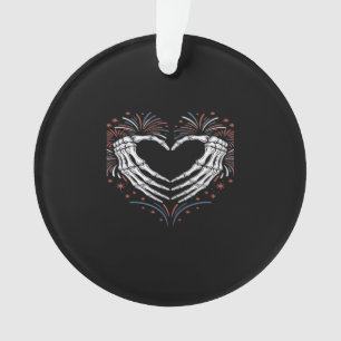 Skeleton Coeur main 4ème De L'Amérique Patriotique