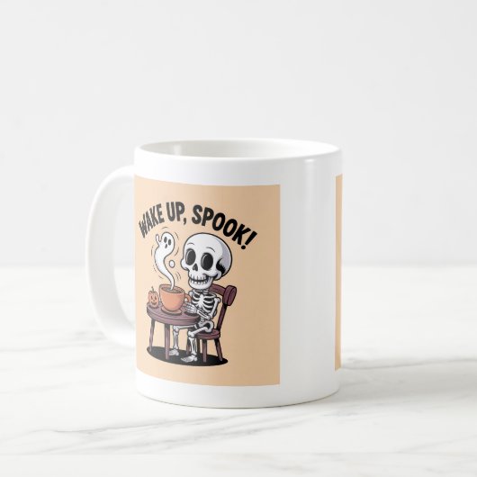 Skeleton Coffee Mug - Réveillez-vous Spock Hallowe (Devant gauche)