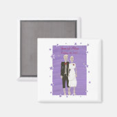 Skeleton Couple Enregistrer la date Mariage Magnet (Recto/Verso)