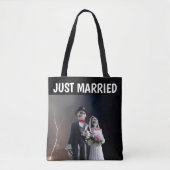 SKELETON COUPLE NET MARRIED WEDDING TAS PURSE (Voorkant)