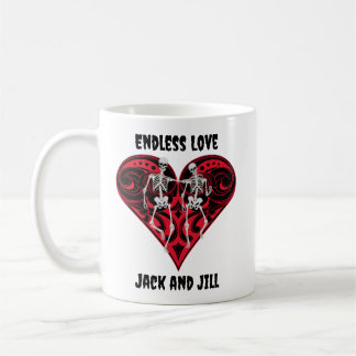 Skeleton Couple Personnalisé Café Mug