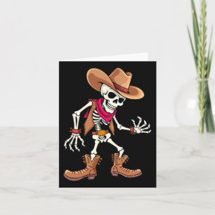 Skeleton Cowboy Halloween Kostuum Kinder Jongens M Kaart