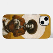 Skeleton Cowboy op gouden iPhone hoesje (Achterkant (horizontaal))