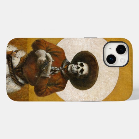 Skeleton Cowboy sur Gold coque iphone (Verso (horizontal))