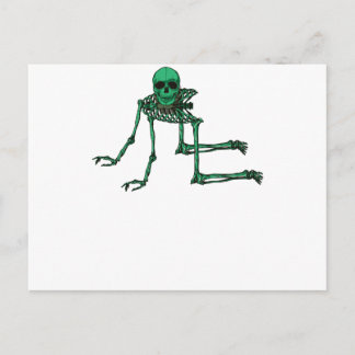 Skeleton Creepy Yoga Skull Dancing Briefkaart