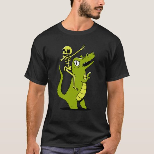 skeleton dab dabbing rex t-shirt (Voorkant)