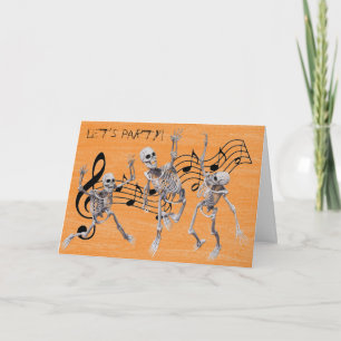 Skeleton Dance Halloween Party Invitation