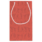 Skeleton Dance Halloween petit sac cadeau - orange (Dos)
