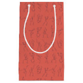 Skeleton Dance Halloween petit sac cadeau - orange (Devant)