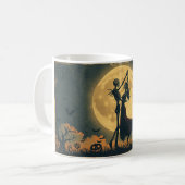 Skeleton Dance Mug | Romantic Halloween Moon Cup (Devant gauche)