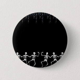 Skeleton Dance Party Ronde Button 5,7 Cm