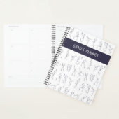 Skeleton Dance planner - blanc (Devant avec enveloppe)