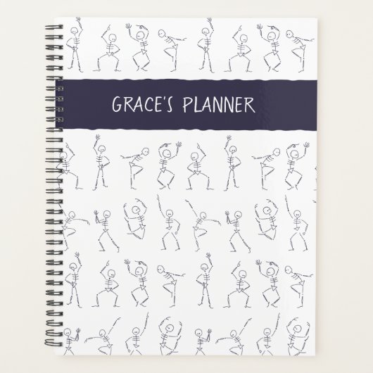 Skeleton Dance planner - blanc (Devant)
