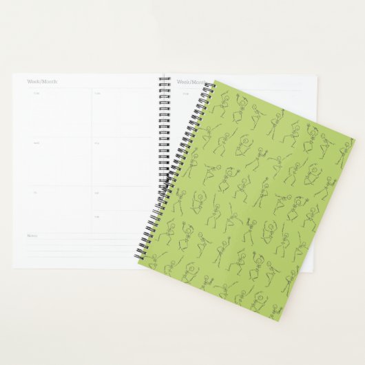 Skeleton Dance planner - groen (Display)