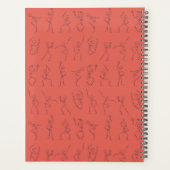Skeleton Dance planner - orange (Dos)