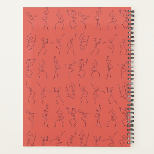 Skeleton Dance planner - orange (Dos)