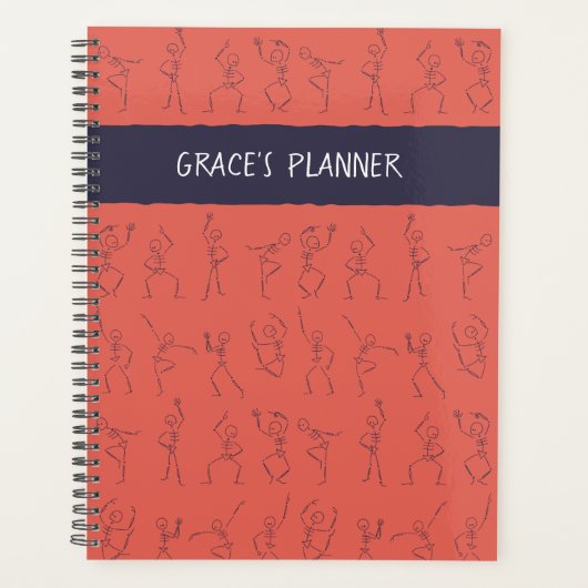 Skeleton Dance planner - orange (Devant)