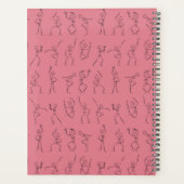 Skeleton Dance planner - roze (Achterkant)