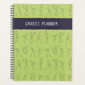 Skeleton Dance planner - vert (Devant)