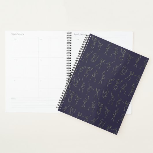 Skeleton Dance planner - violet (Devant avec enveloppe)