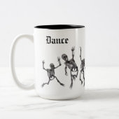 Skeleton Dance Tweekleurige Koffiemok (Links)
