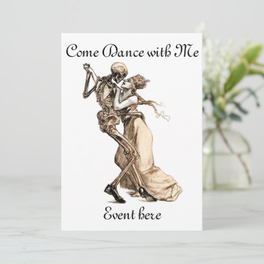 Skeleton Dance with Me invitation (Debout devant)