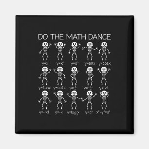 Skeleton Dancing Figures Vergelijking Wiskunde Tea Magneet
