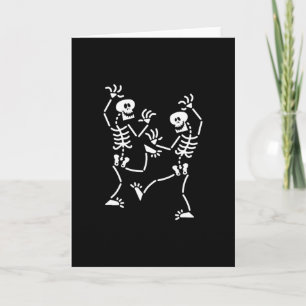 Skeleton Dancing Halloween Kaart