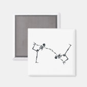 Skeleton Dancing Halloween Magnet (Recto/Verso)