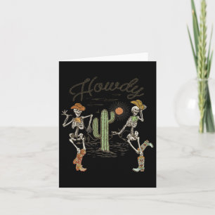 Skeleton Dancing Howdy Skeleton Cowboy Boots Pet Kaart