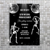 Skeleton Dancing Party Disco bruiloft uitnodiging